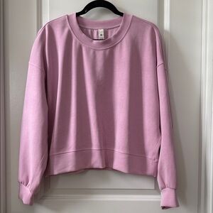 Lululemon Athletica Softstreme Perfectly Oversized Cropped Crew *Dahlia Mauve